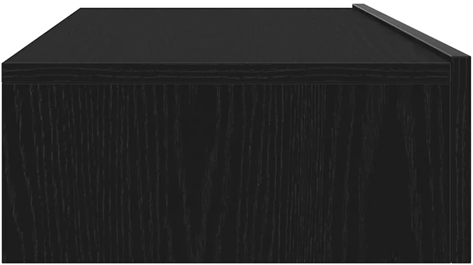 TV staliukas TV spintelė su LED lemputėmis, juodo ąžuolo spalvos, 60x35x15,5 cm
