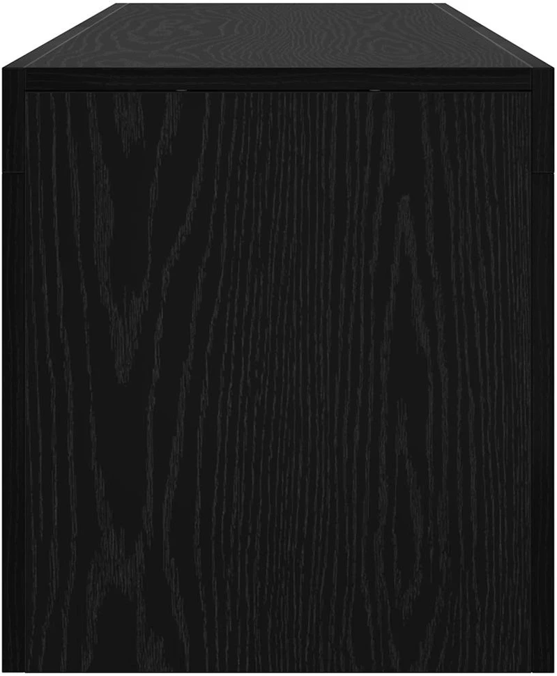 TV staliukas TV spintelė su LED lemputėmis, juodo ąžuolo spalvos, 140x36,5x40cm, inžinerinė mediena