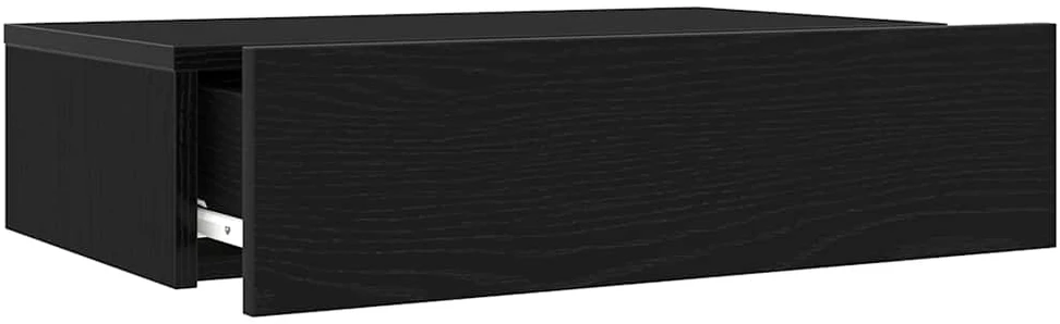 TV staliukas TV spintelė su LED lemputėmis, juodo ąžuolo spalvos, 60x35x15,5 cm