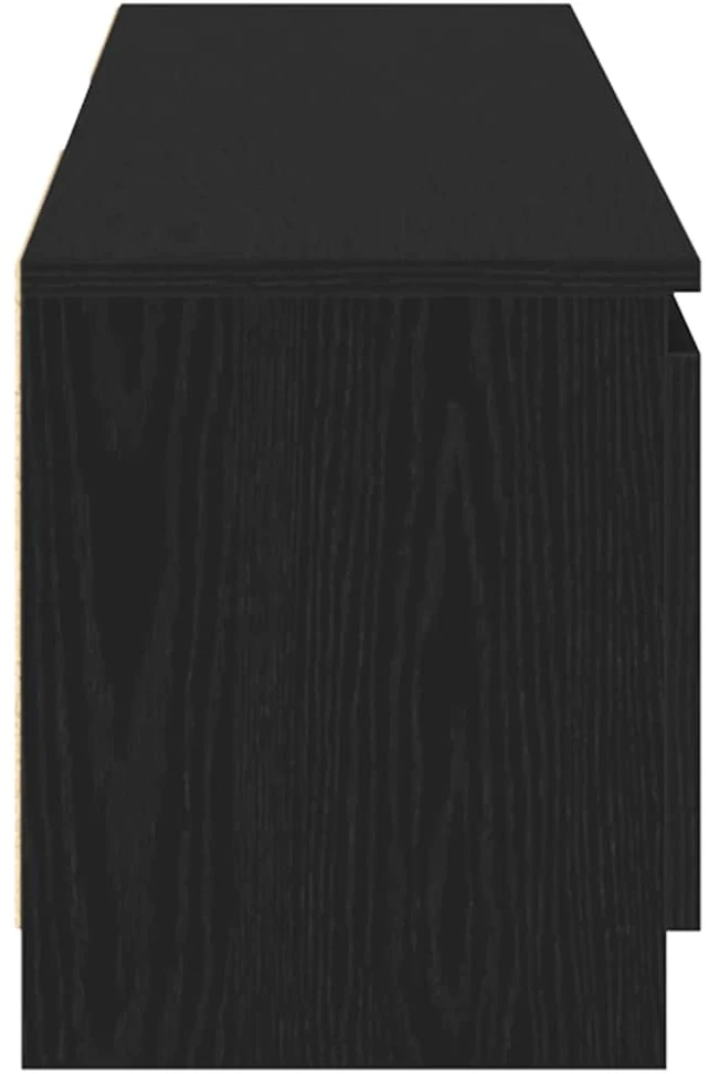 TV staliukas TV spintelė su LED lemputėmis, juodo ąžuolo spalvos, 120x30x36 cm, inžinerinė mediena
