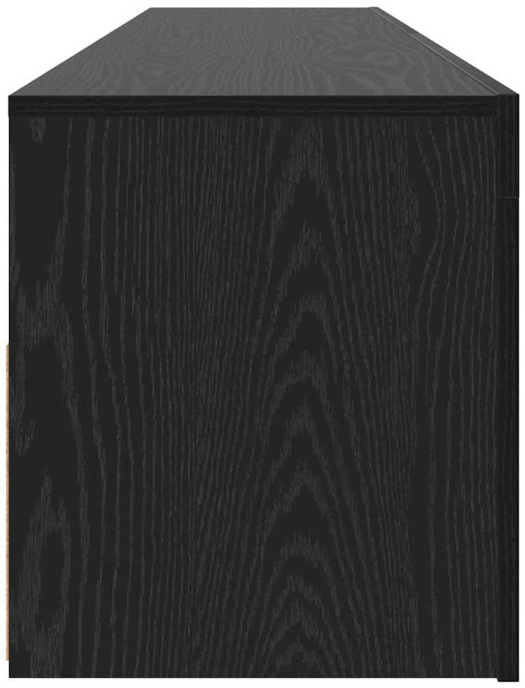 TV staliukas TV spintelė su LED lemputėmis, juodo ąžuolo spalvos, 120x35x40cm, inžinerinė mediena