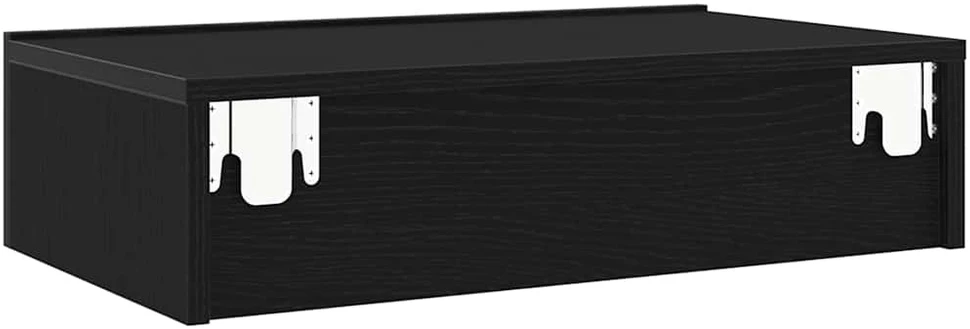 TV staliukas TV spintelė su LED lemputėmis, juodo ąžuolo spalvos, 60x35x15,5 cm