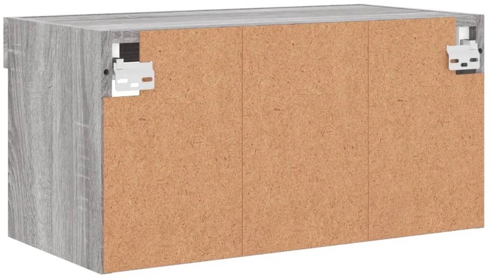 TV spintelė su LED lemputėmis, pilka ąžuolo, 60x30x30cm