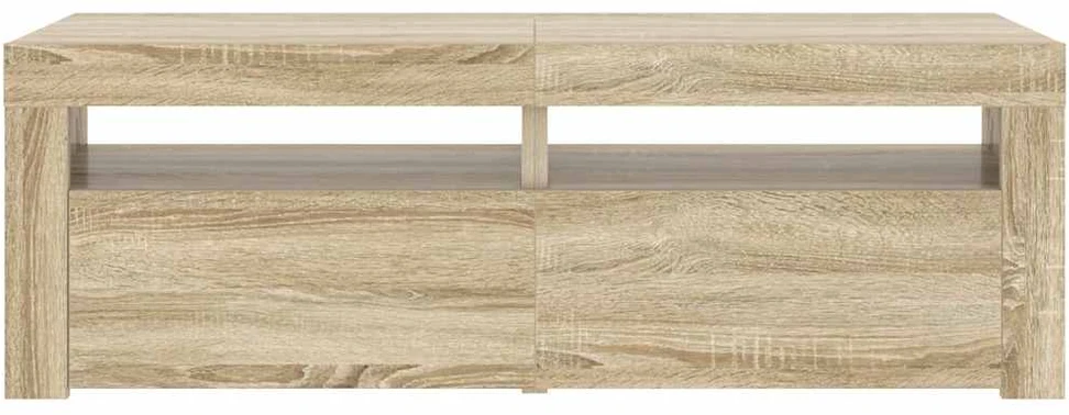 TV staliukas TV spintelė su LED, sonoma ąžuolo, 120x35x40 cm