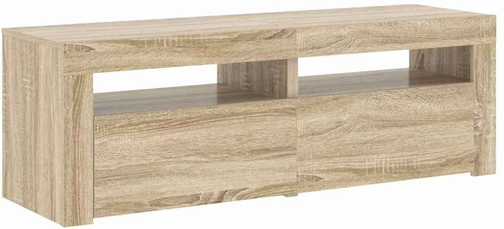 TV staliukas TV spintelė su LED, sonoma ąžuolo, 120x35x40 cm