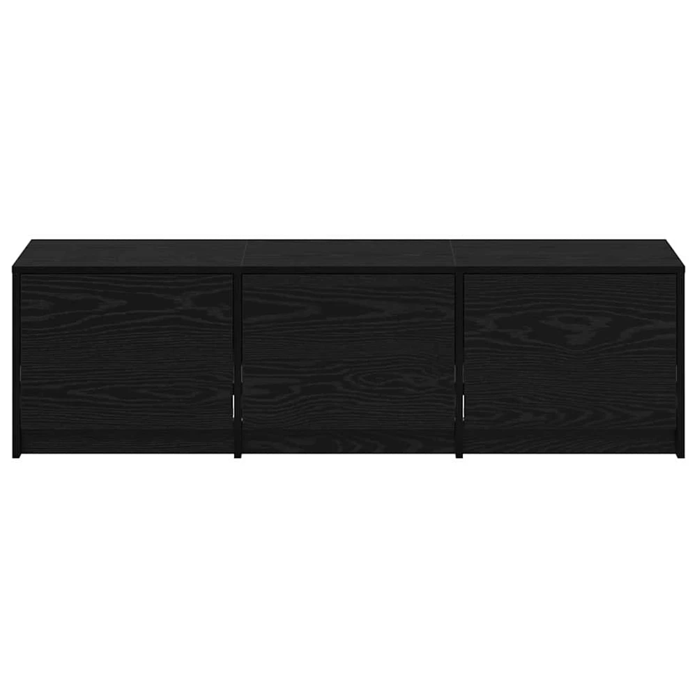 TV staliukas TV spintelė su LED su stalčių Juodas Ąžuolas 140 x 34 x 40 cm