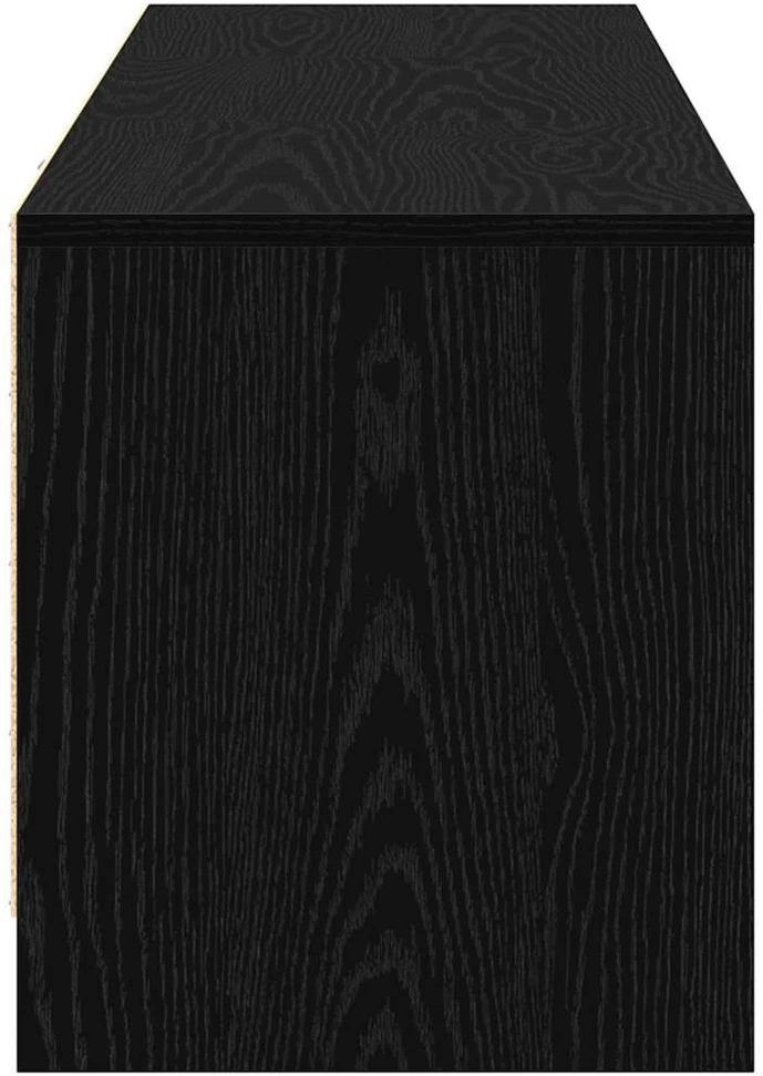 TV staliukas TV spintelė su LED su stalčių Juodas Ąžuolas 140 x 34 x 40 cm