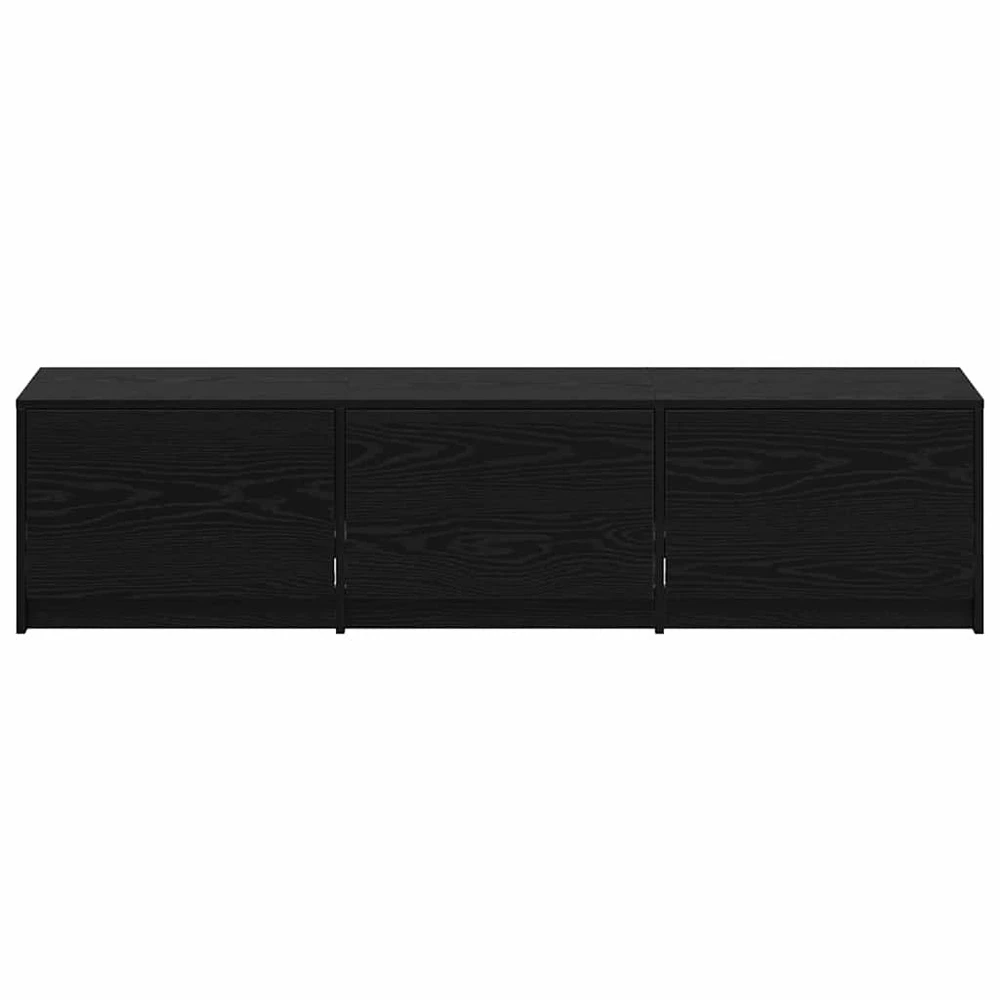 TV staliukas TV spintelė su LED su stalčių Juodas Ąžuolas 165 x 34 x 40 cm