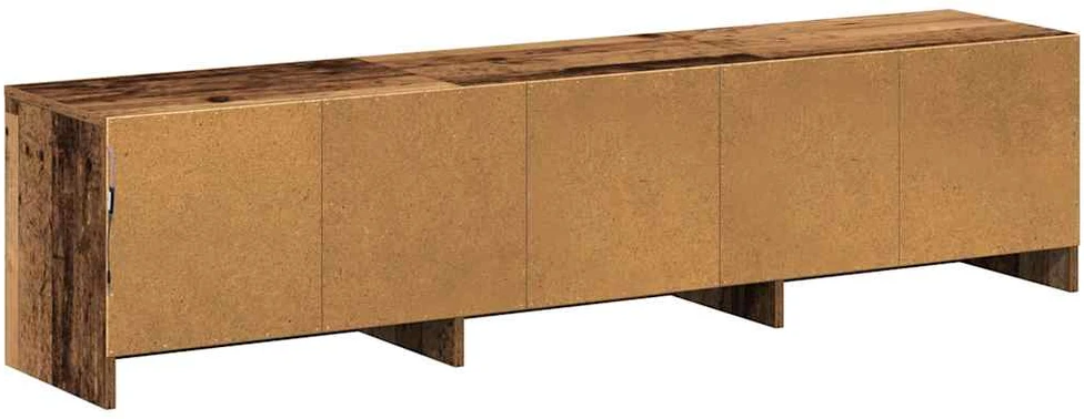 TV staliukas TV spintelė su LED su stalčių Senas medis 165 x 34 x 40 cm
