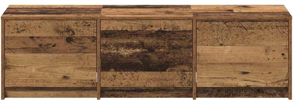 TV staliukas TV spintelė su LED su stalčių Senas medis 140 x 34 x 40 cm