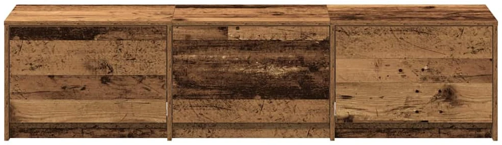 TV staliukas TV spintelė su LED su stalčių Senas medis 165 x 34 x 40 cm