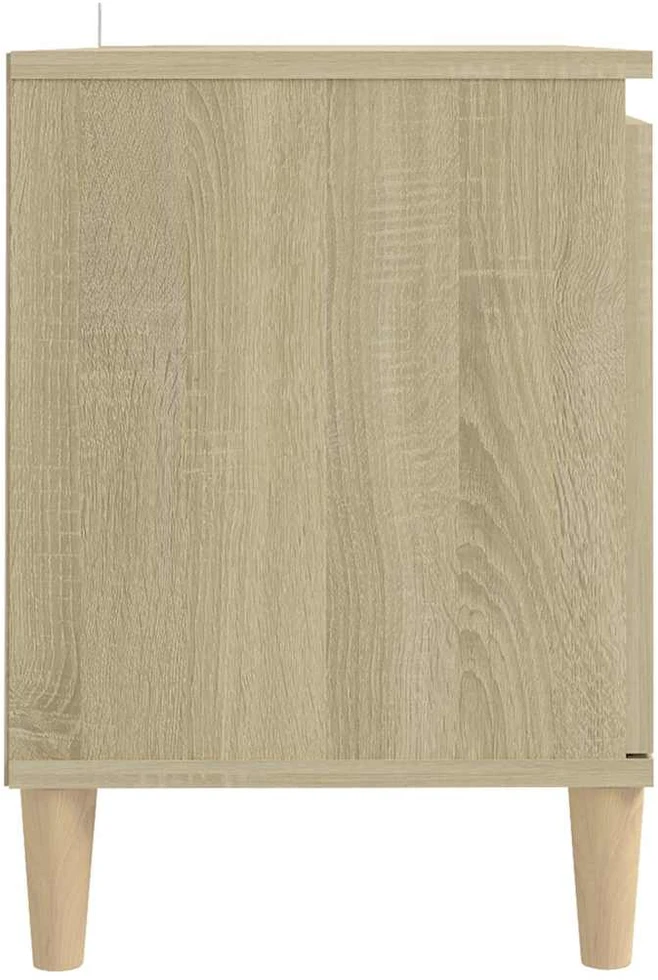 TV staliukas TV spintelė su medinėmis kojelėmis, ąžuolo, 103,5x35x50cm