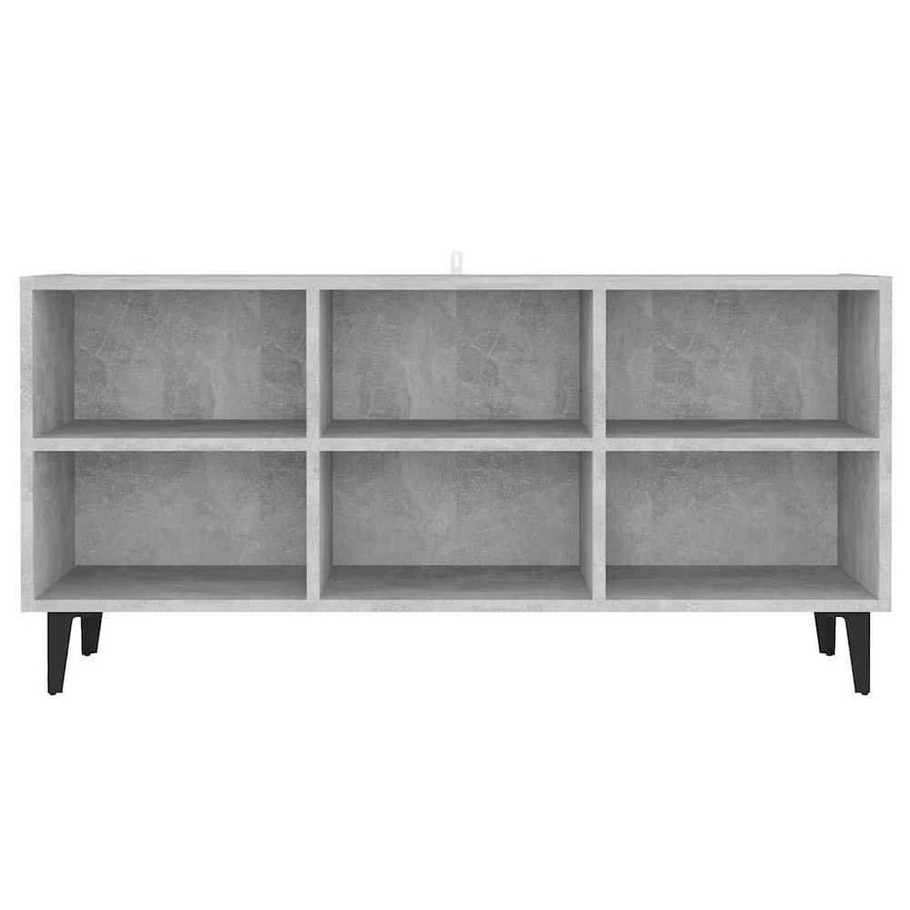 TV staliukas TV spintelė su metalinėmis kojelėmis, pilka, 103,5x30x50cm