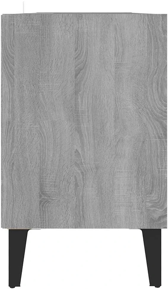 TV staliukas TV spintelė su metalinėmis kojelėmis, pilka, 103,5x30x50cm