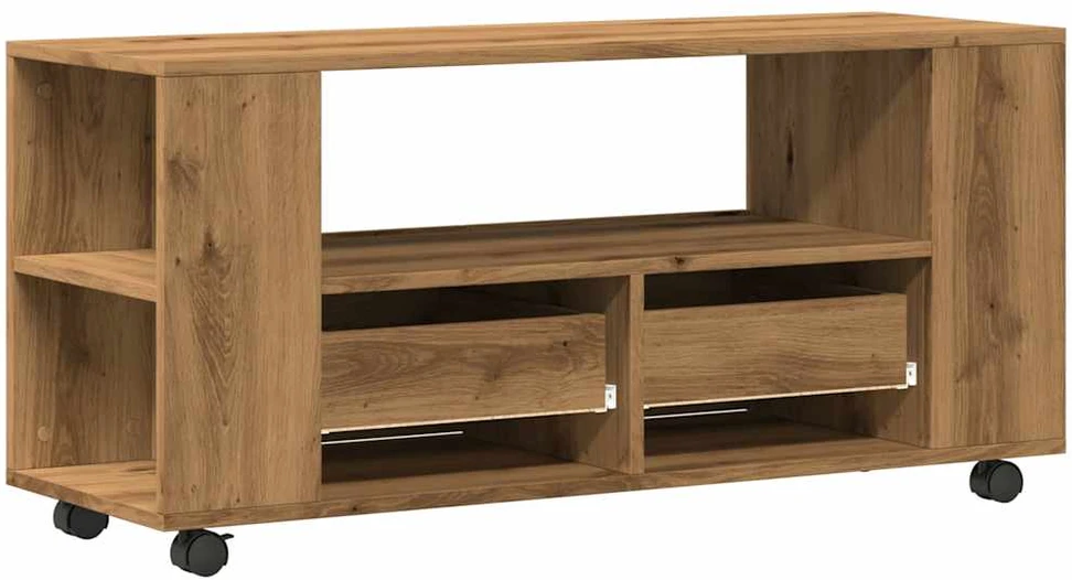 TV staliukas TV spintelė su ratukais, artisano, 102x34,5x43cm, mediena