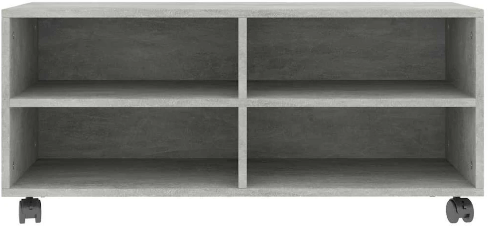 TV staliukas TV spintelė su ratukais, betono, 90x35x35cm, apdirbta mediena