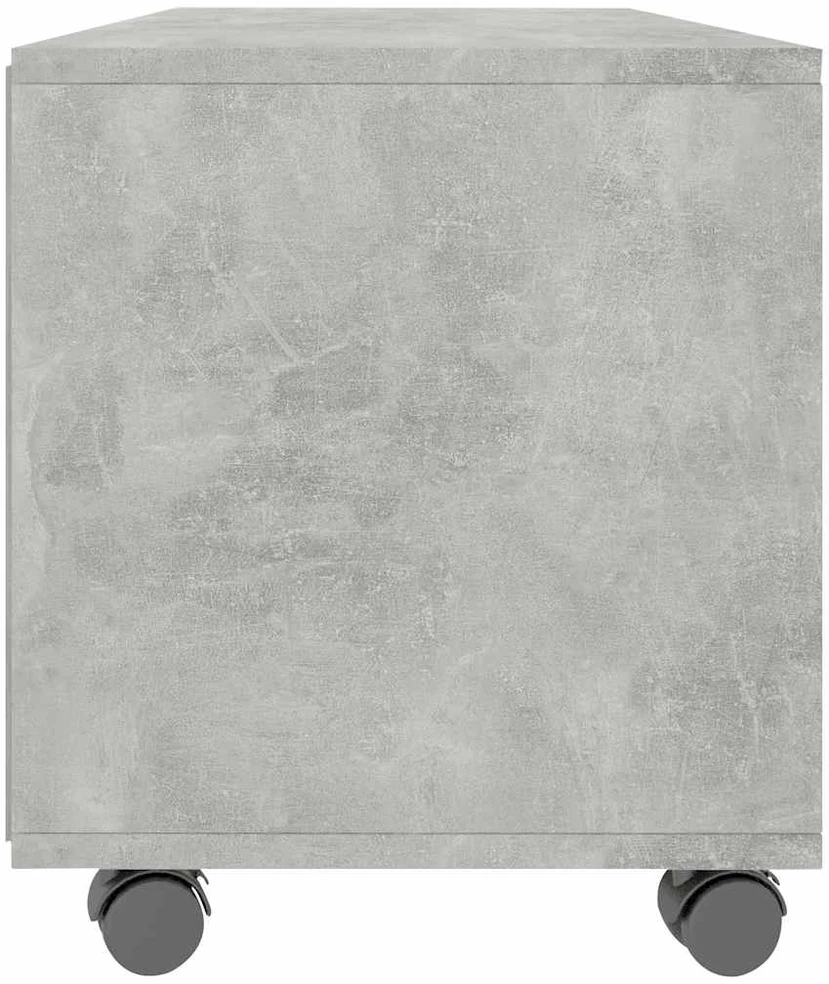 TV staliukas TV spintelė su ratukais, betono, 90x35x35cm, apdirbta mediena
