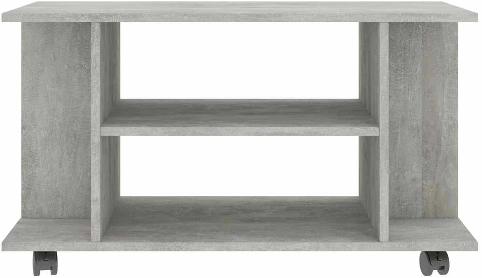 TV staliukas TV spintelė su ratukais, betono pilkos sp., 80x40x45cm, mediena