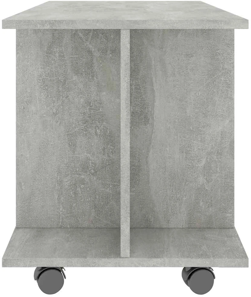 TV staliukas TV spintelė su ratukais, betono pilkos sp., 80x40x45cm, mediena