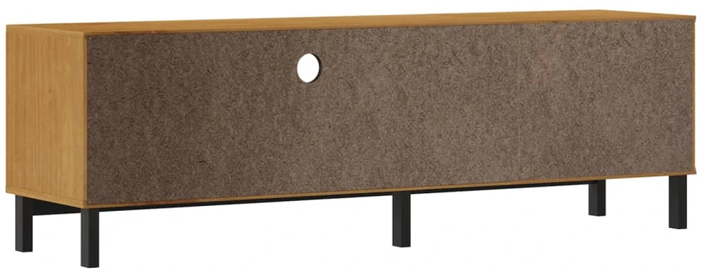 TV staliukas TV spintelė su stiklinėmis durelėmis FLAM, 158x40x50cm, pušis