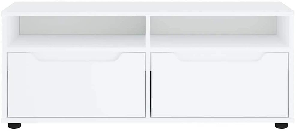 TV staliukas TV spintelė VISNES, balta, 100x40x38 cm, inžinerinė mediena