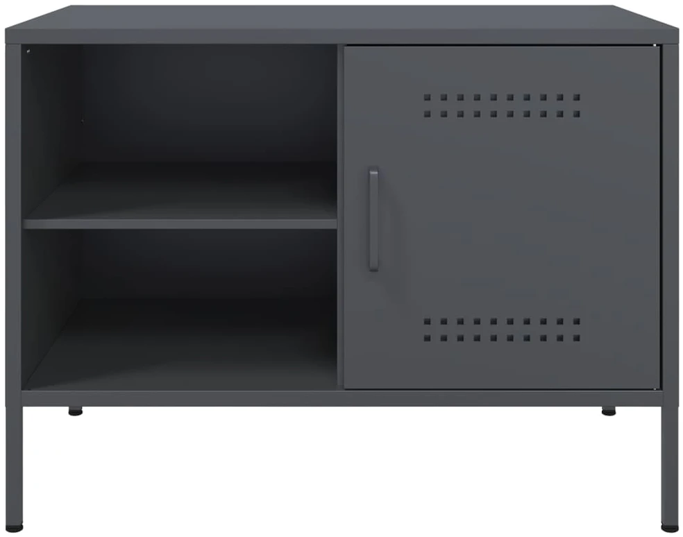 TV staliukas TV spintelės, 2vnt., antracito, 68x39x50,5cm, plienas