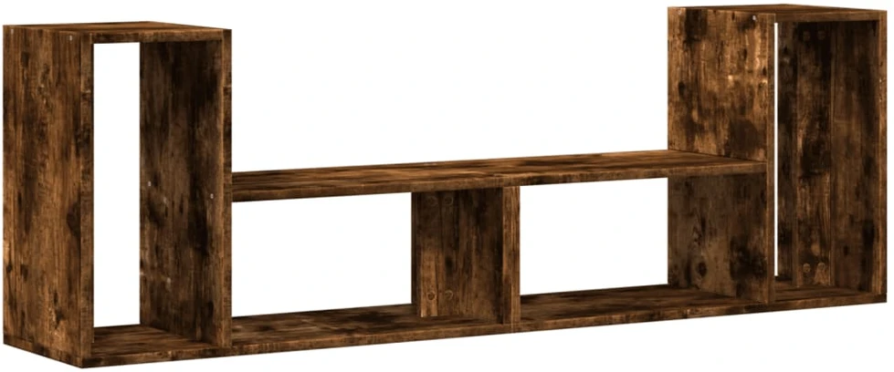 TV staliukas TV spintelės, 2vnt., dūminės, 75x30x50cm, apdirbta mediena