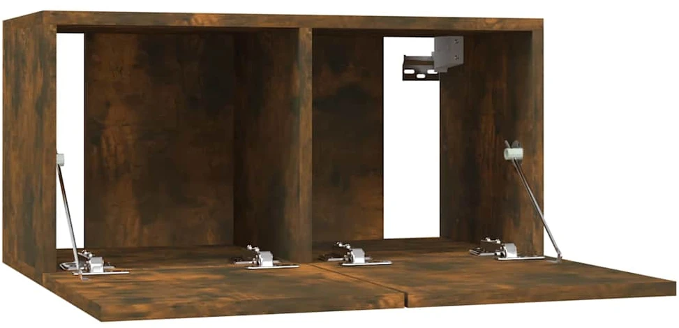 TV staliukas TV spintelės, 4vnt., dūminio ąžuolo, 60x30x30cm, mediena