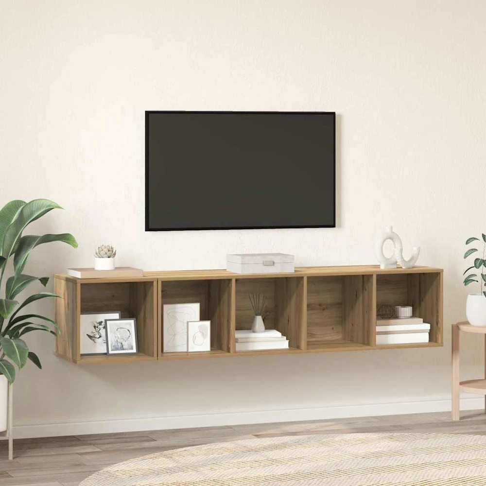 TV staliukas TV spintelės komplektas 2 vnt. Amatininkų ąžuolas