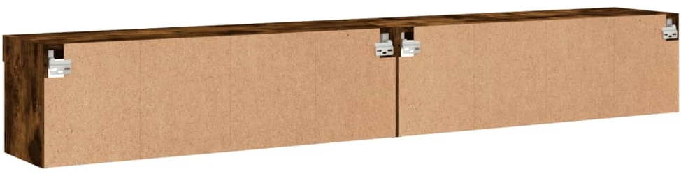 TV staliukas TV spintelės su LED, 2vnt., dūminio ąžuolo, 100x30x30cm