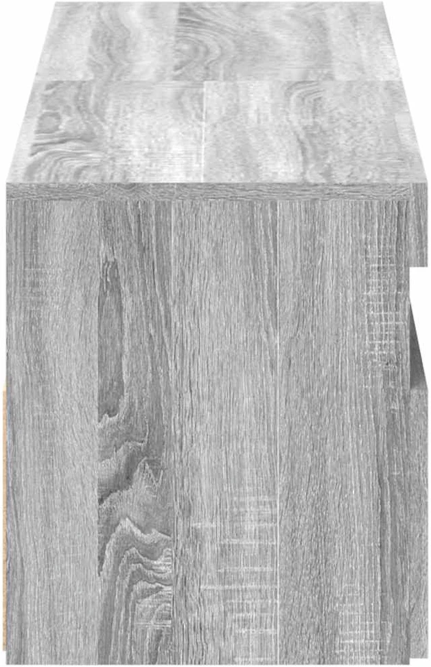 TV staliukas TV spintelės su LED, 2vnt., pilkos ąžuolo, 60x35x40cm