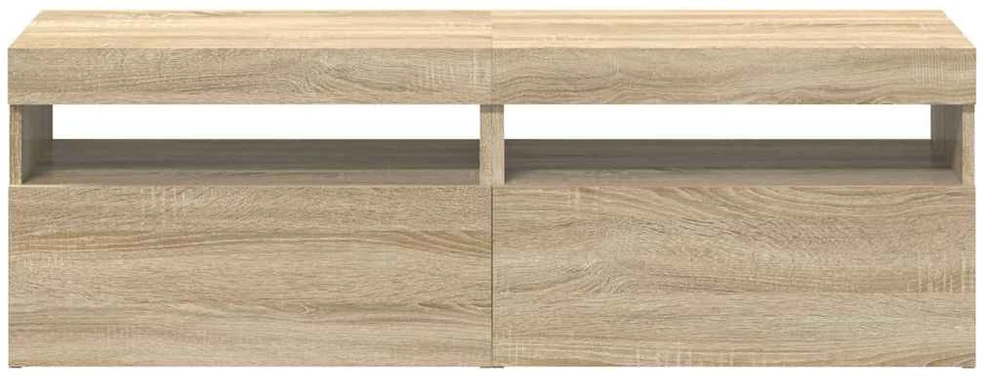 TV staliukas TV spintelės su LED apšvietimu, 2vnt., ąžuolo, 60x35x40cm