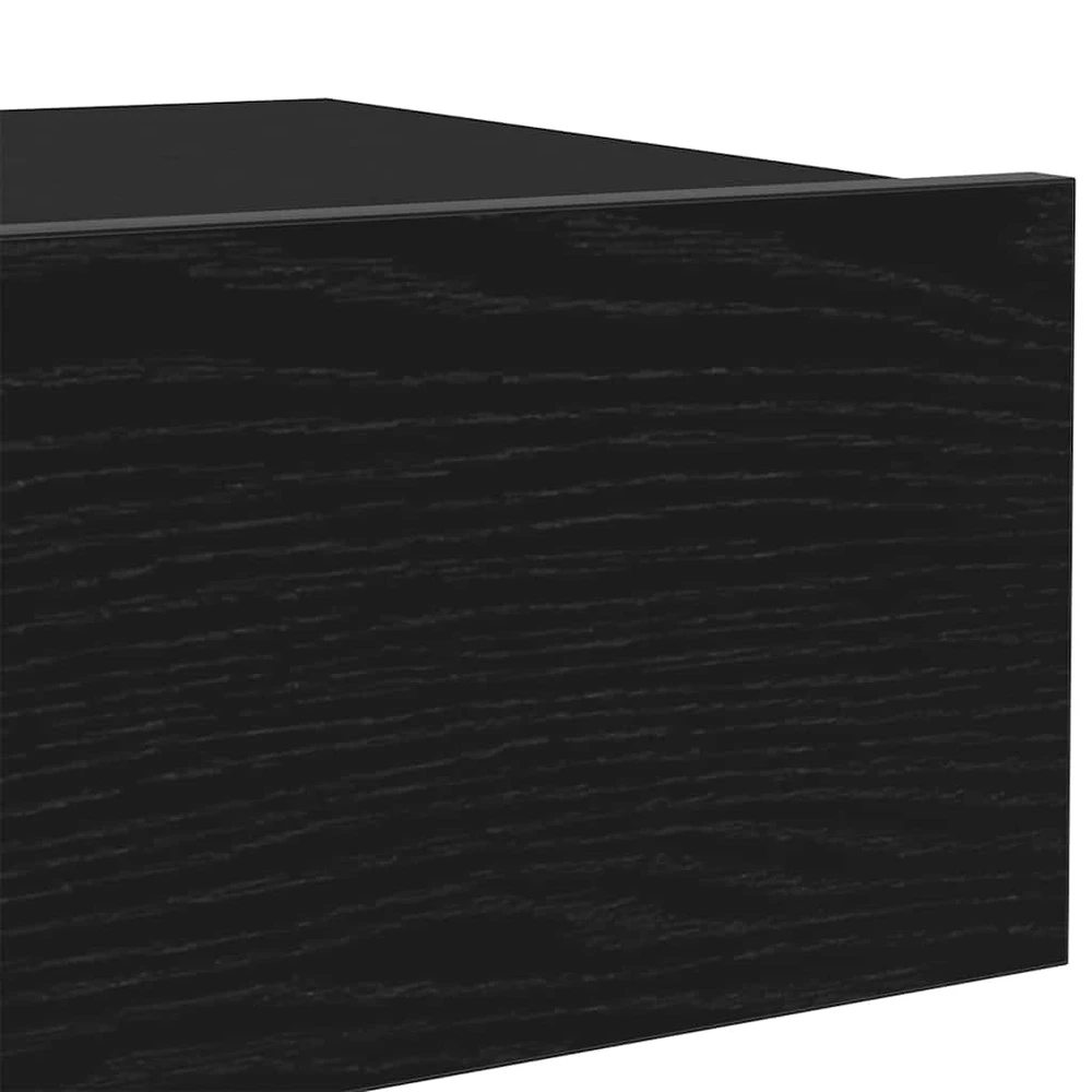 TV staliukas TV spintelės su LED lemputėmis, 2 vnt., juodo ąžuolo spalvos, 60x35x15,5 cm