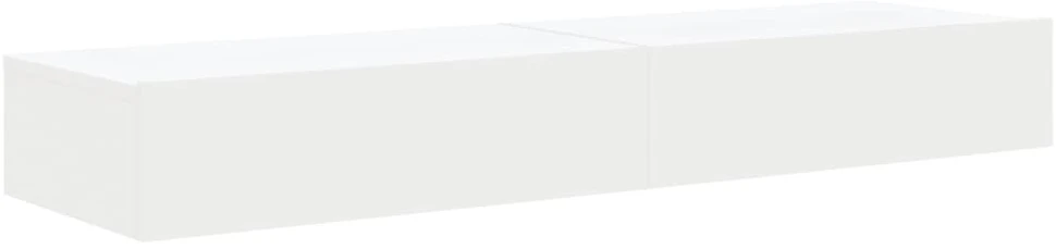 TV staliukas TV spintelės su LED lemputėmis, 2vnt., baltos, 60x35x15,5cm