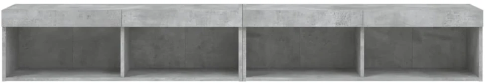 TV staliukas TV spintelės su LED lemputėmis, 2vnt., betono, 100x30x30cm