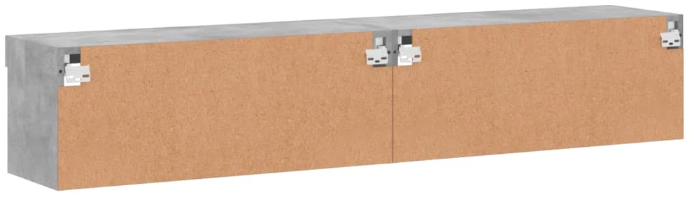 TV staliukas TV spintelės su LED lemputėmis, 2vnt., betono, 80x30x30cm