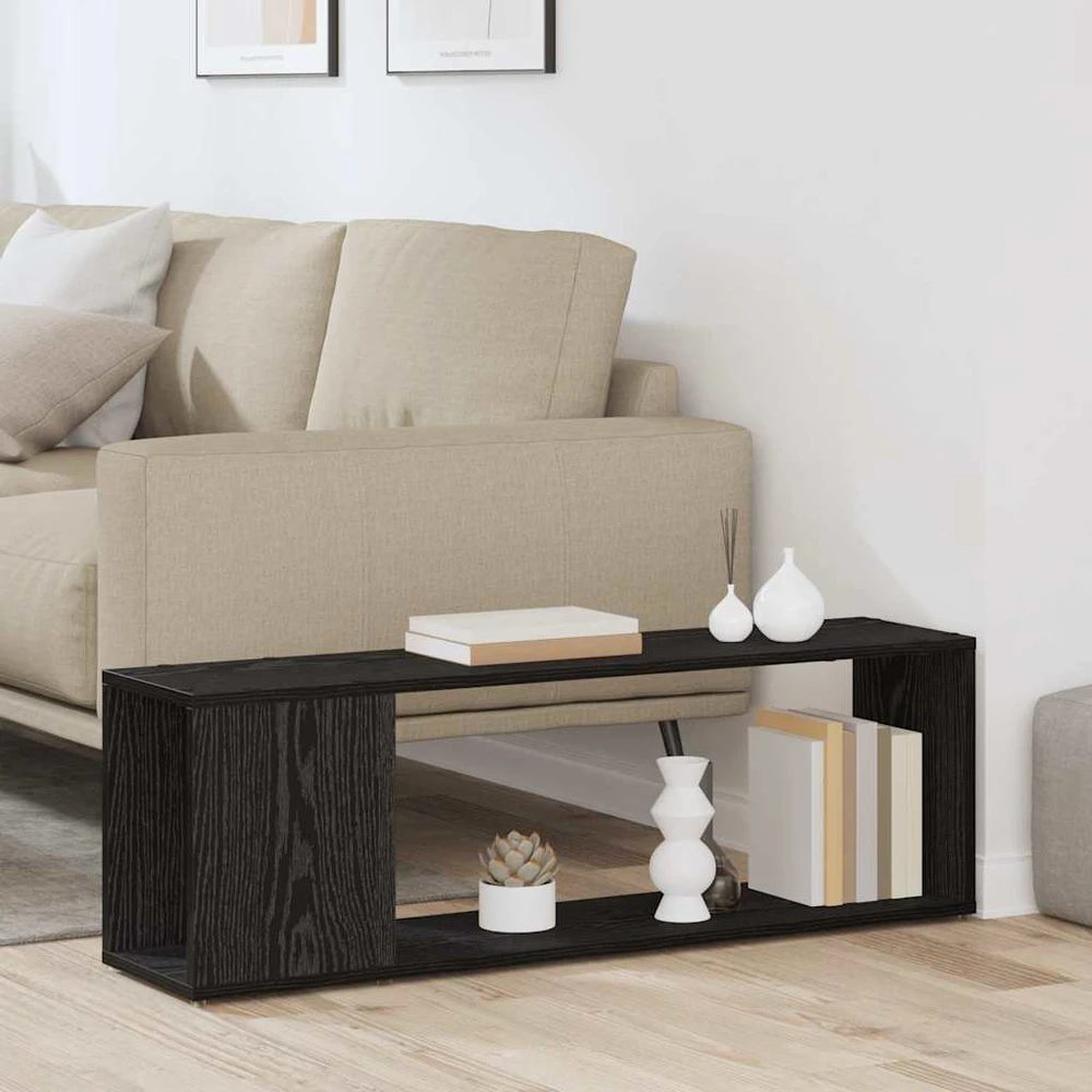 TV staliukas TV spintelių komplektas 100 x 24 x 63 cm Juoda Apdirbta mediena
