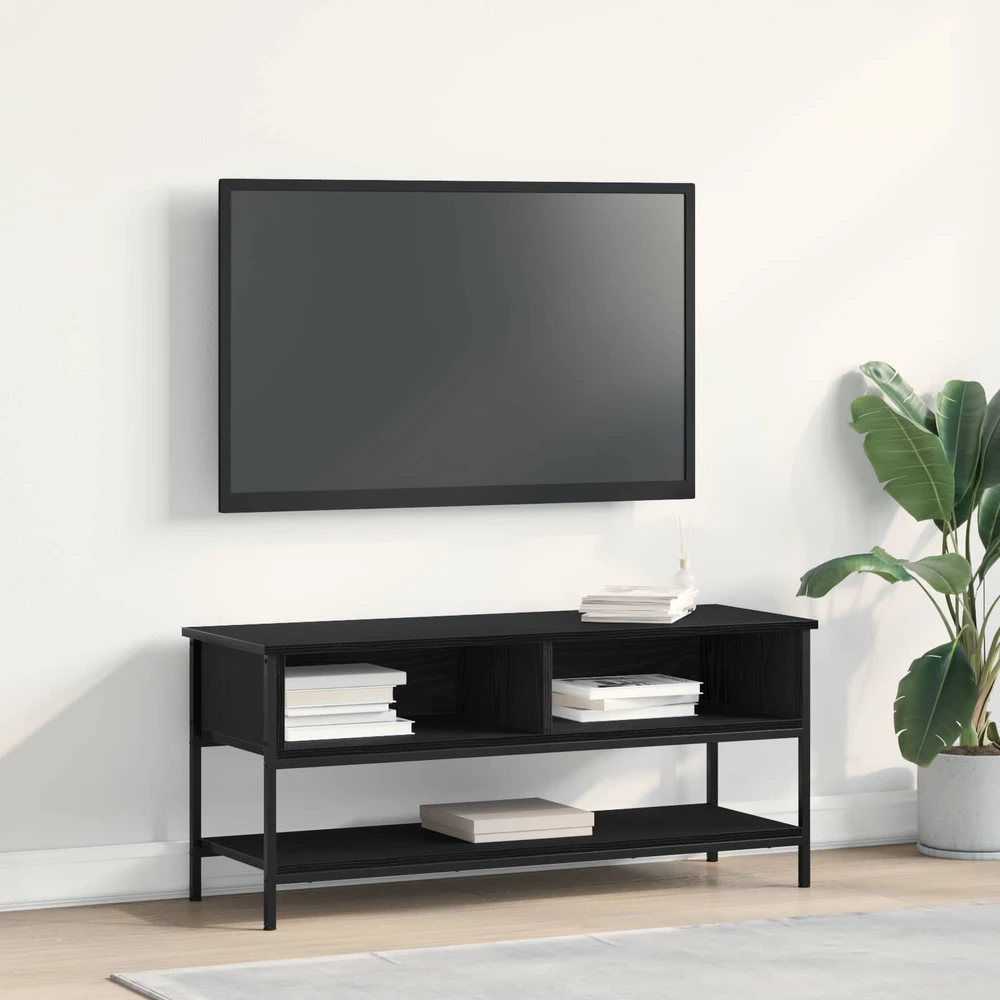 TV staliukas TV spintelių komplektas 100 x 35 x 45 cm Juodas ąžuolas