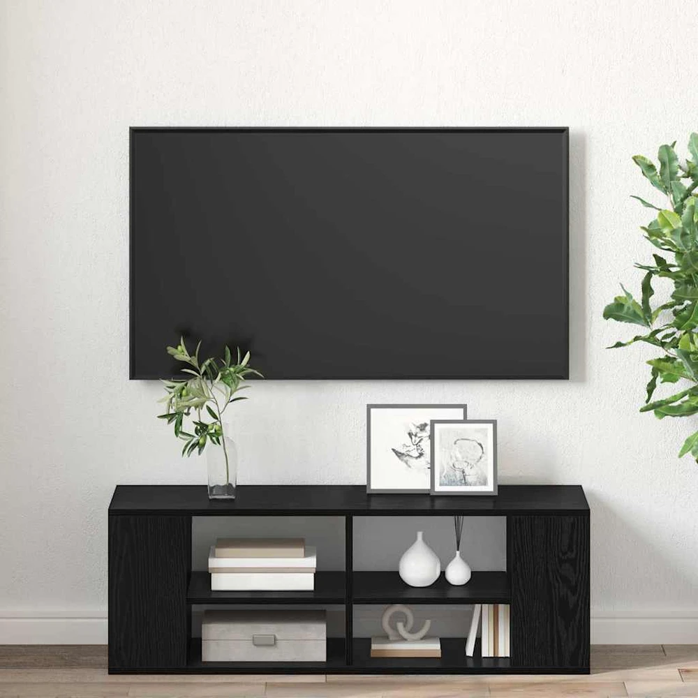 TV staliukas TV spintelių komplektas 102 x 35 x 35 cm Juodas ąžuolas