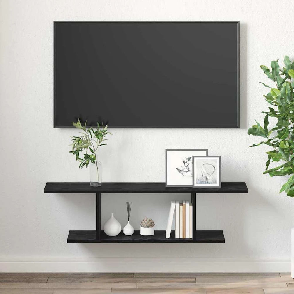 TV staliukas TV spintelių komplektas 103 x 30 x 26,5 cm Juoda