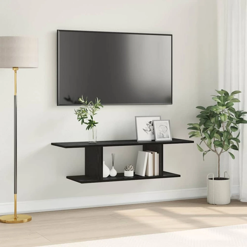 TV staliukas TV spintelių komplektas 103 x 30 x 26,5 cm Juoda