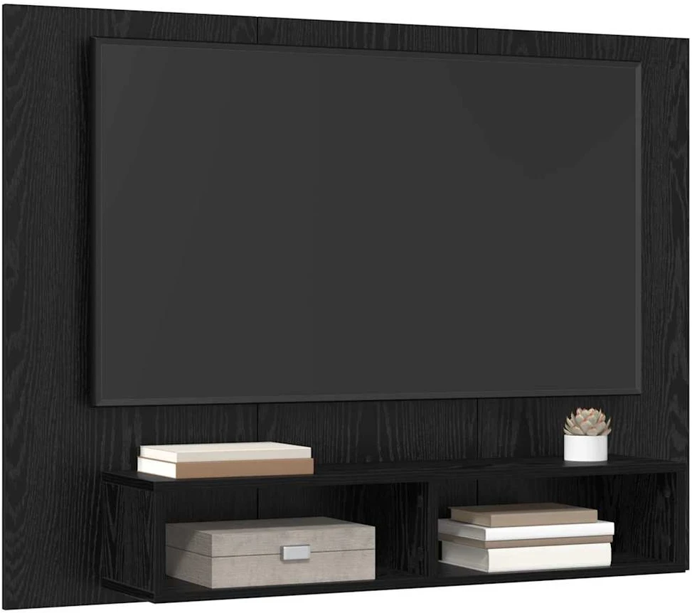TV staliukas TV spintelių komplektas 120 x 23,5 x 90 cm Juodas ąžuolas