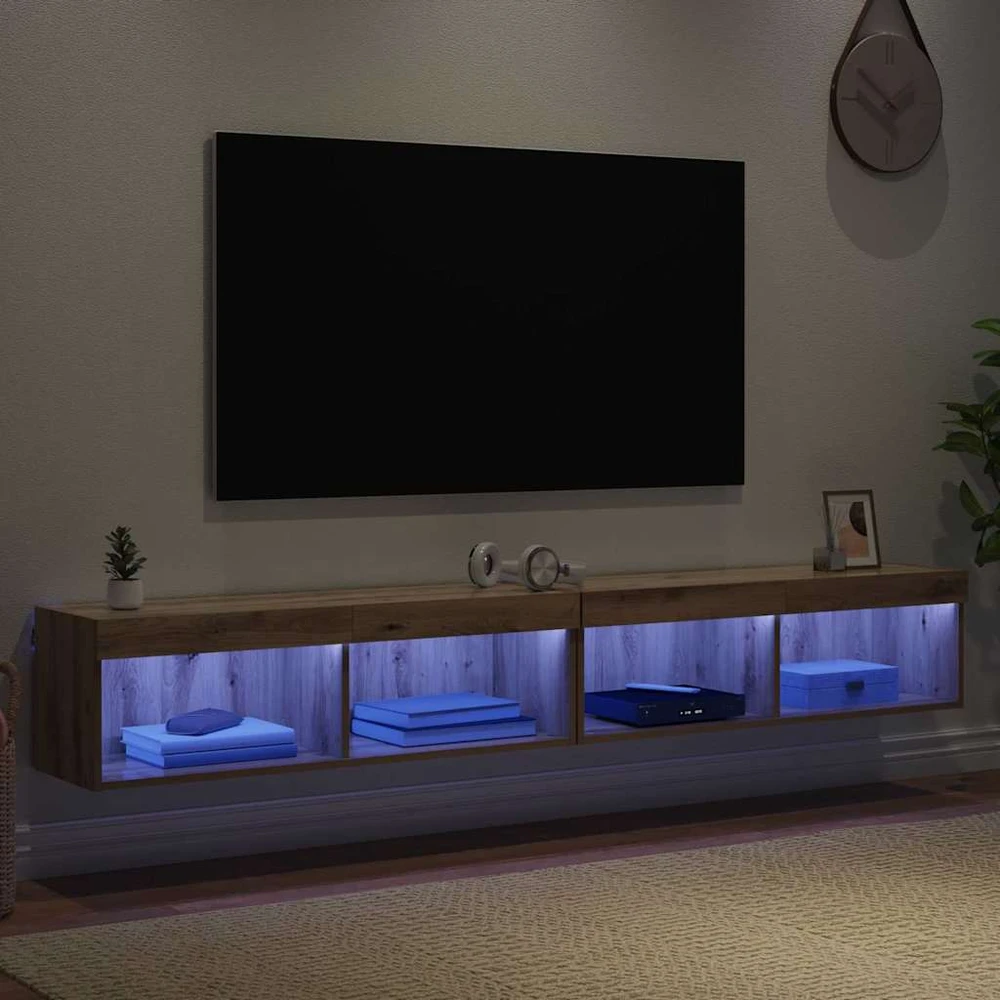 TV staliukas TV spintelių komplektas 2 vnt. Amatininkų ąžuolas