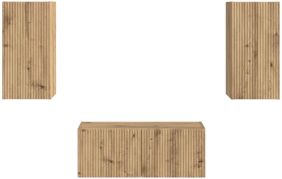 TV staliukas TV spintelių komplektas 2 pcs Amatininkų ąžuolas