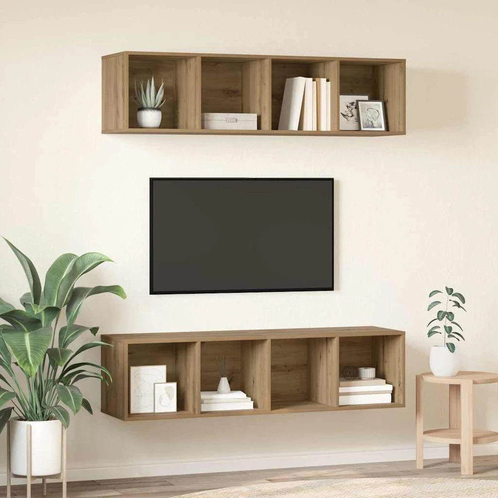 TV staliukas TV spintelių komplektas 2 vnt. Amatininkų ąžuolas