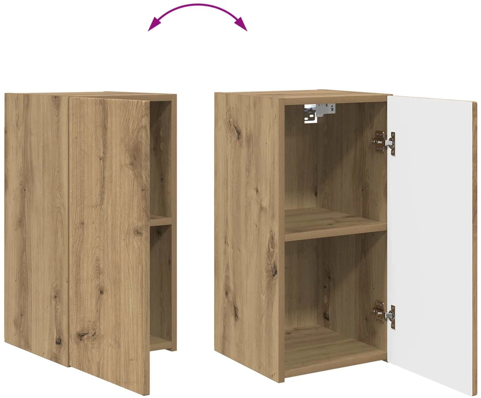 TV staliukas TV spintelių komplektas 2 pcs Amatininkų ąžuolas