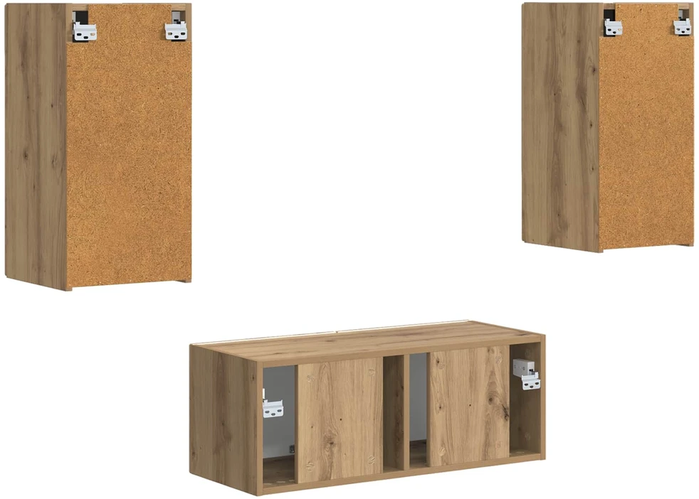 TV staliukas TV spintelių komplektas 2 pcs Amatininkų ąžuolas