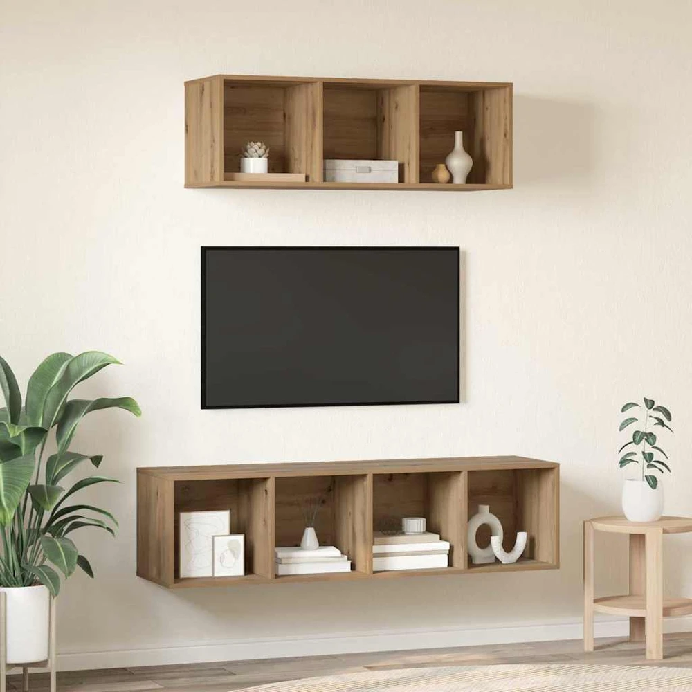 TV staliukas TV spintelių komplektas 2 vnt. Amatininkų ąžuolas