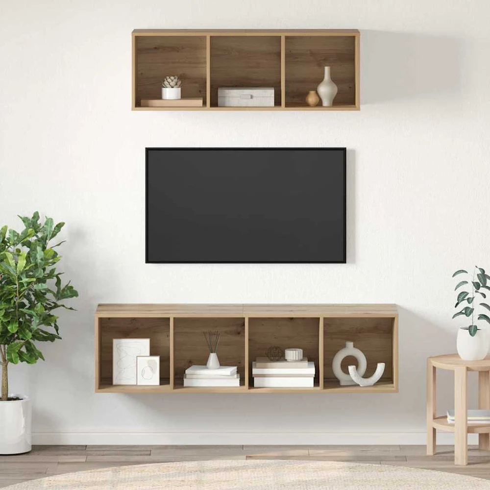TV staliukas TV spintelių komplektas 2 vnt. Amatininkų ąžuolas