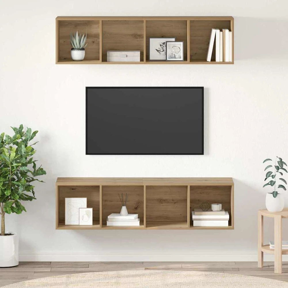 TV staliukas TV spintelių komplektas 2 vnt. Amatininkų ąžuolas